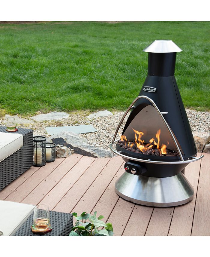 Cuisinart Chimenea Steel Propane Outdoor Fire Pit Macy's