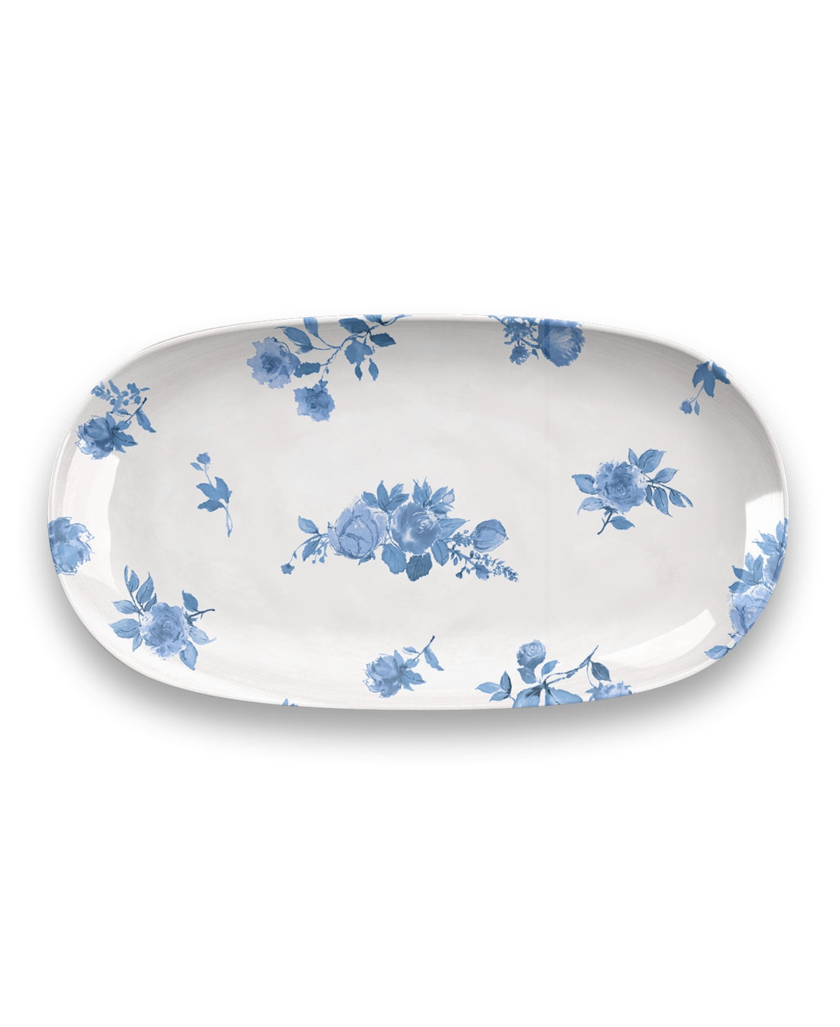 Tarhong Cottage Floral Platter Small In Blue