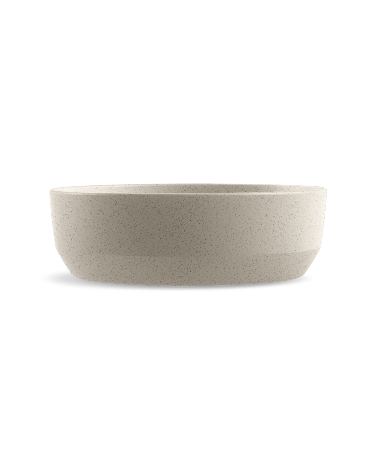 Bevel Wheat Polypropylene Medium Bowl, Set of 2 - Cream