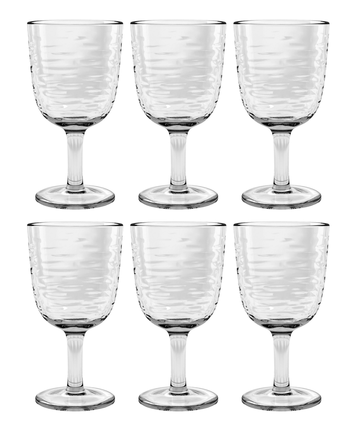 Tarhong Tritan Foundry Goblet Set Of 6 In Clear