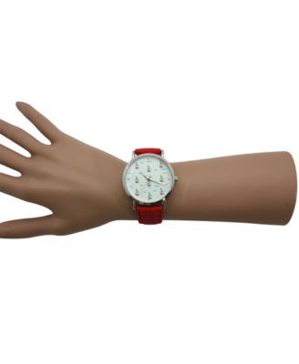 Soft Leather Band Sailing Boats Dial Women Watch