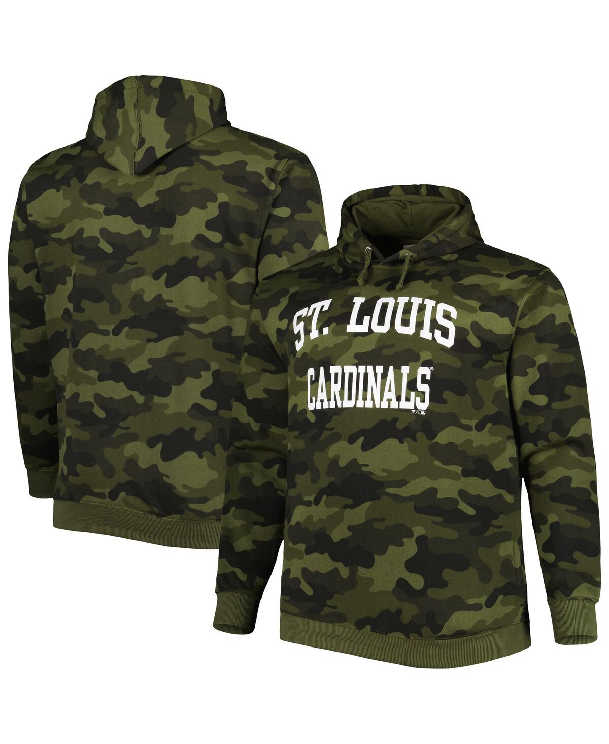 PROFILE MEN'S CAMO ST. LOUIS CARDINALS ALLOVER PRINT BIG AND TALL PULLOVER HOODIE