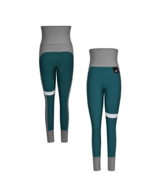 Women s Kiya Tomlin Midnight Green Gray Philadelphia Eagles Colorblock Tri Blend Leggings Macy s