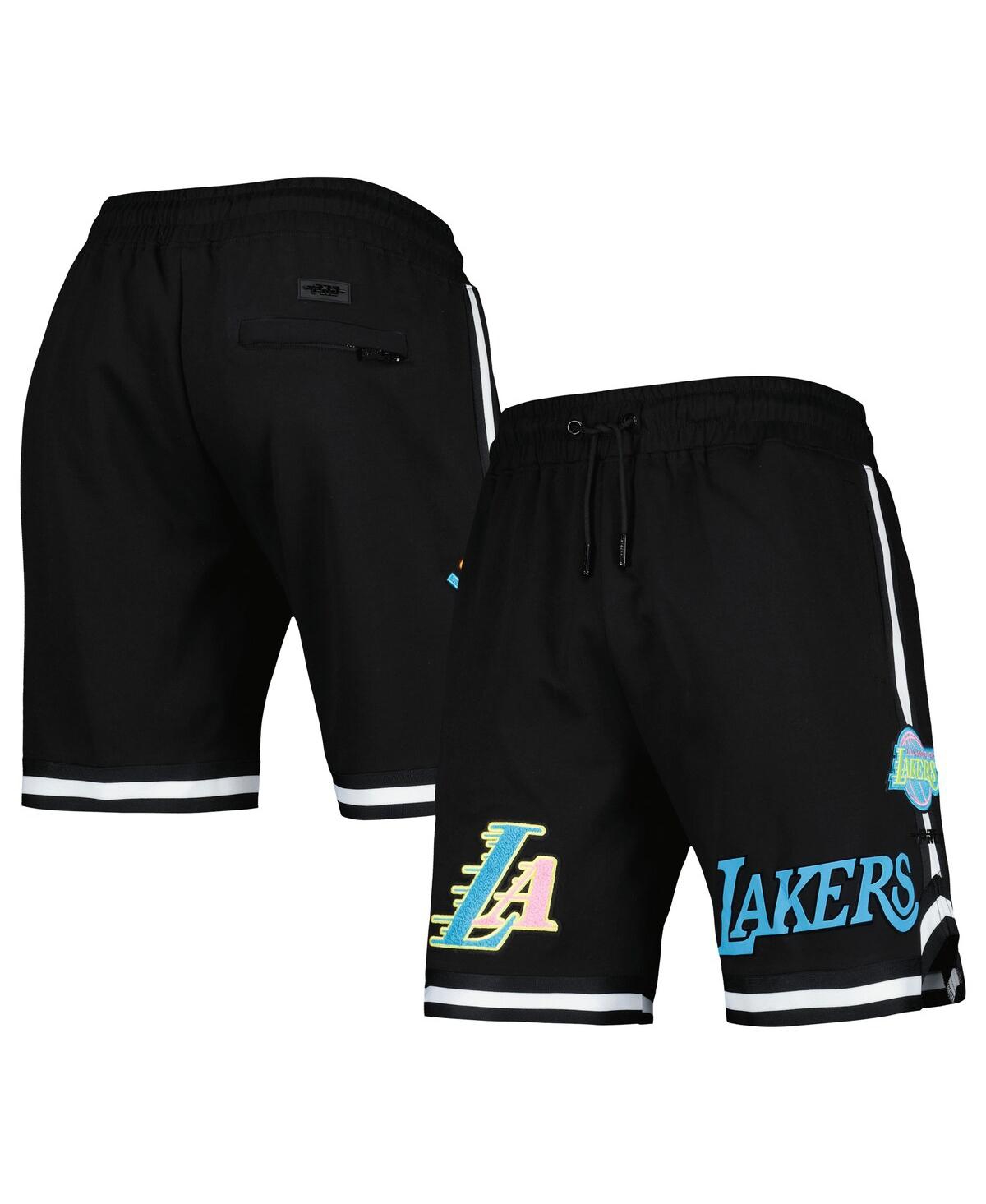Shop Pro Standard Men's  Black Los Angeles Lakers Washed Neon Shorts