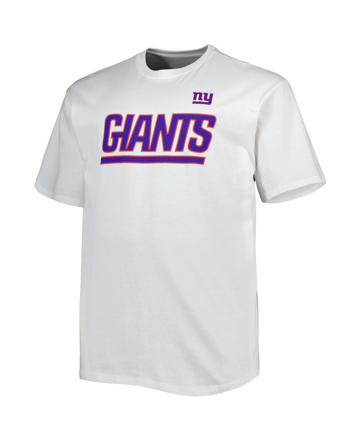 Fanatics Branded White New York Giants Big & Tall Hometown Collection Hot Shot T-shirt In White