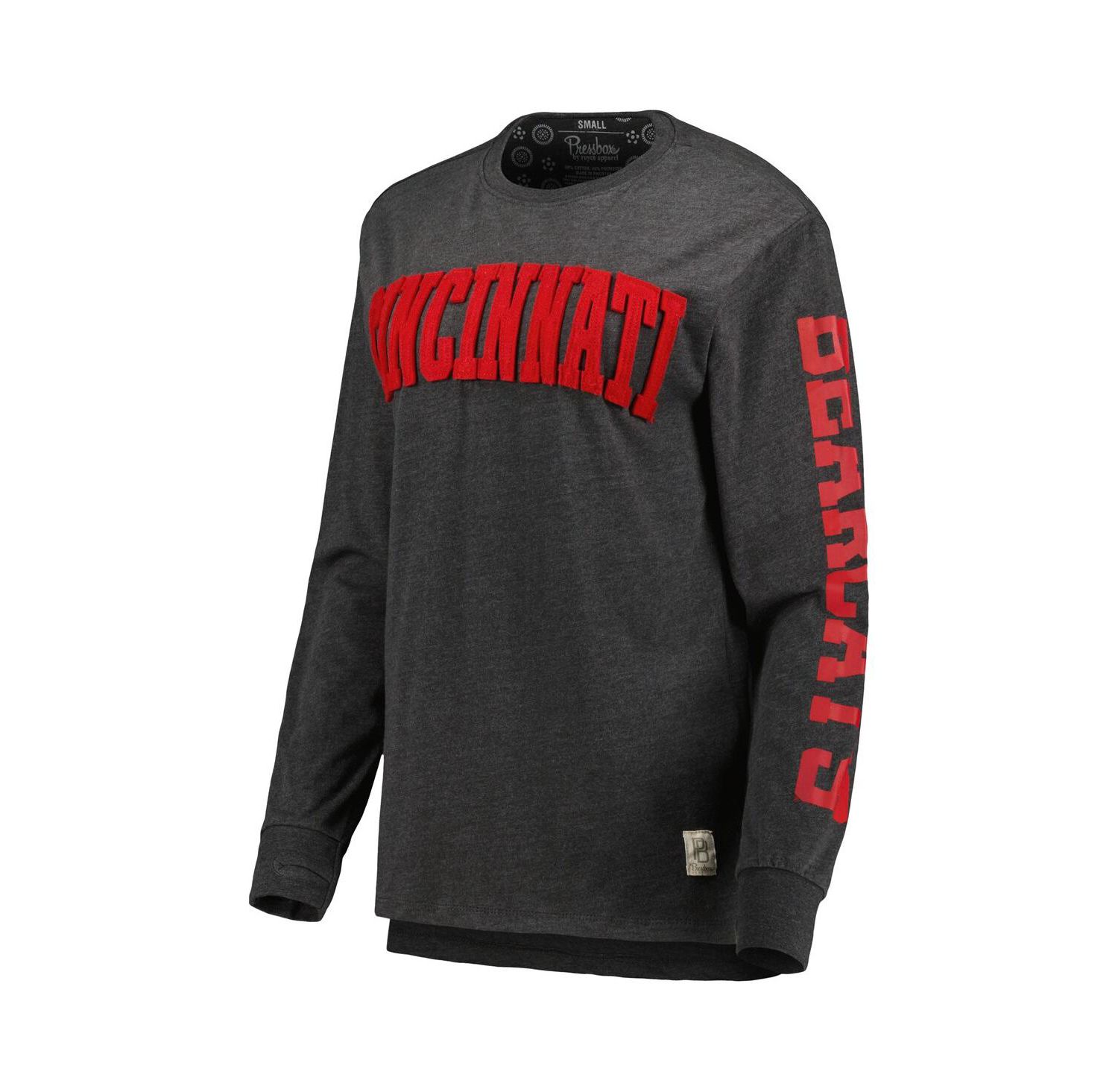 Women's Black Cincinnati Bearcats Two-Hit Canyon Long Sleeve T-shirt