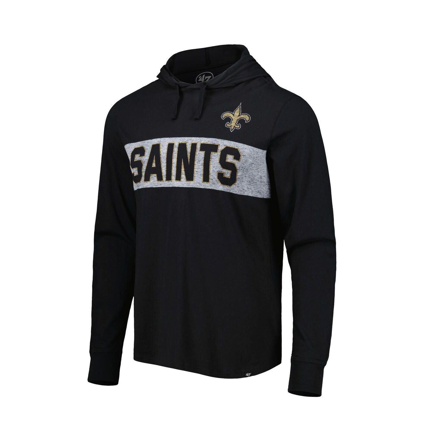 Мужское худи '47 Brand Black New Orleans Saints Field Franklin Pullover — фото 3