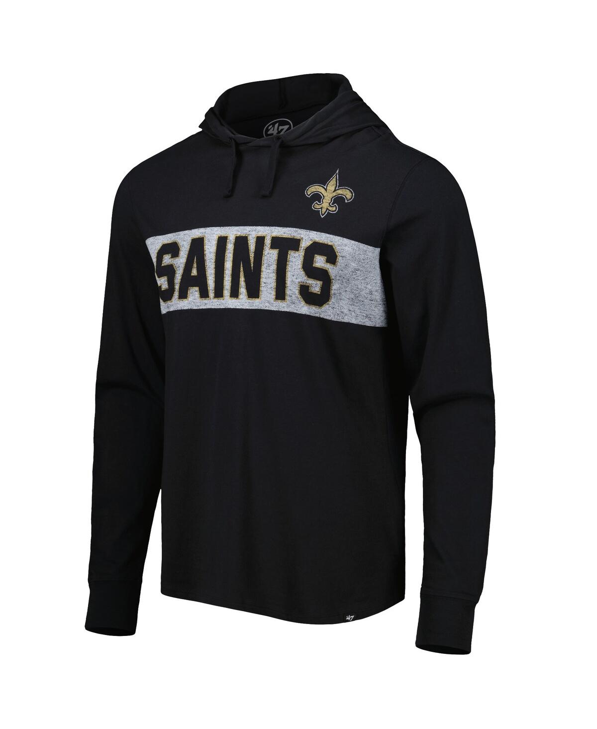 47 Brand Men's ' Black New Orleans Saints Field Franklin Pullover Hoodie In Black