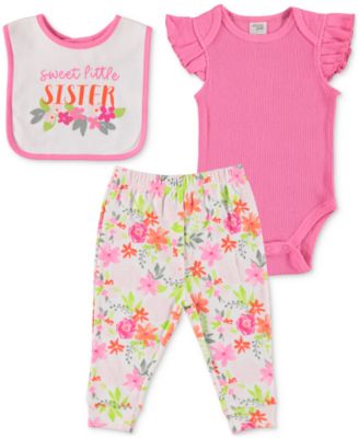 Chickpea - Baby Girls 3-Pc. Floral Jogger Set