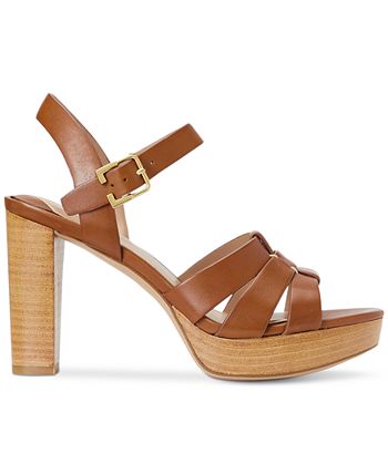 Lauren Ralph Lauren Women's Soffia Ankle-Strap Slingback Dress Sandals ...