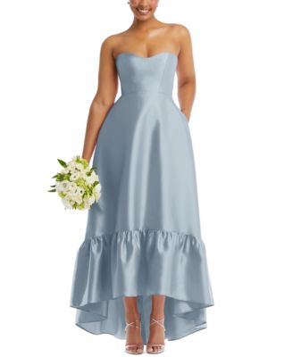 Alfred Sung - Women's Strapless Ruffled High-Low Gown