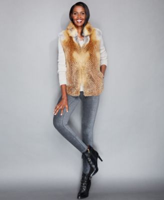 fox fur vests