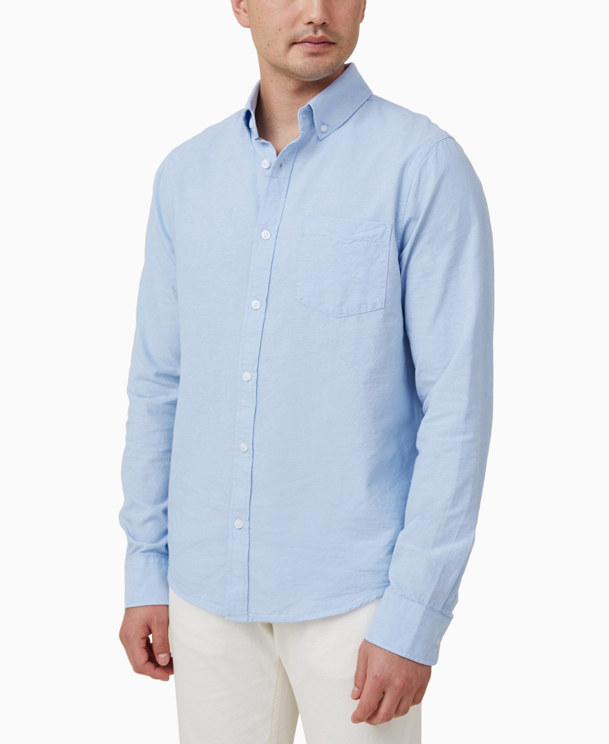 Cotton On Men's Mayfair Long Sleeve Shirt In Preppy Blue
