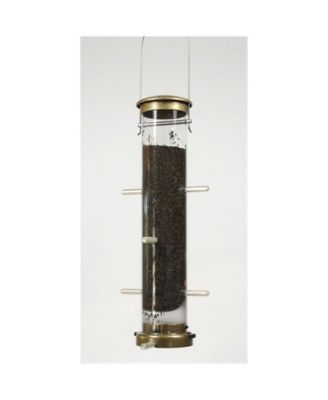 (ASP402) Quick-Clean Nyjer Tube Bird Feeder, Medium, Antique Brass