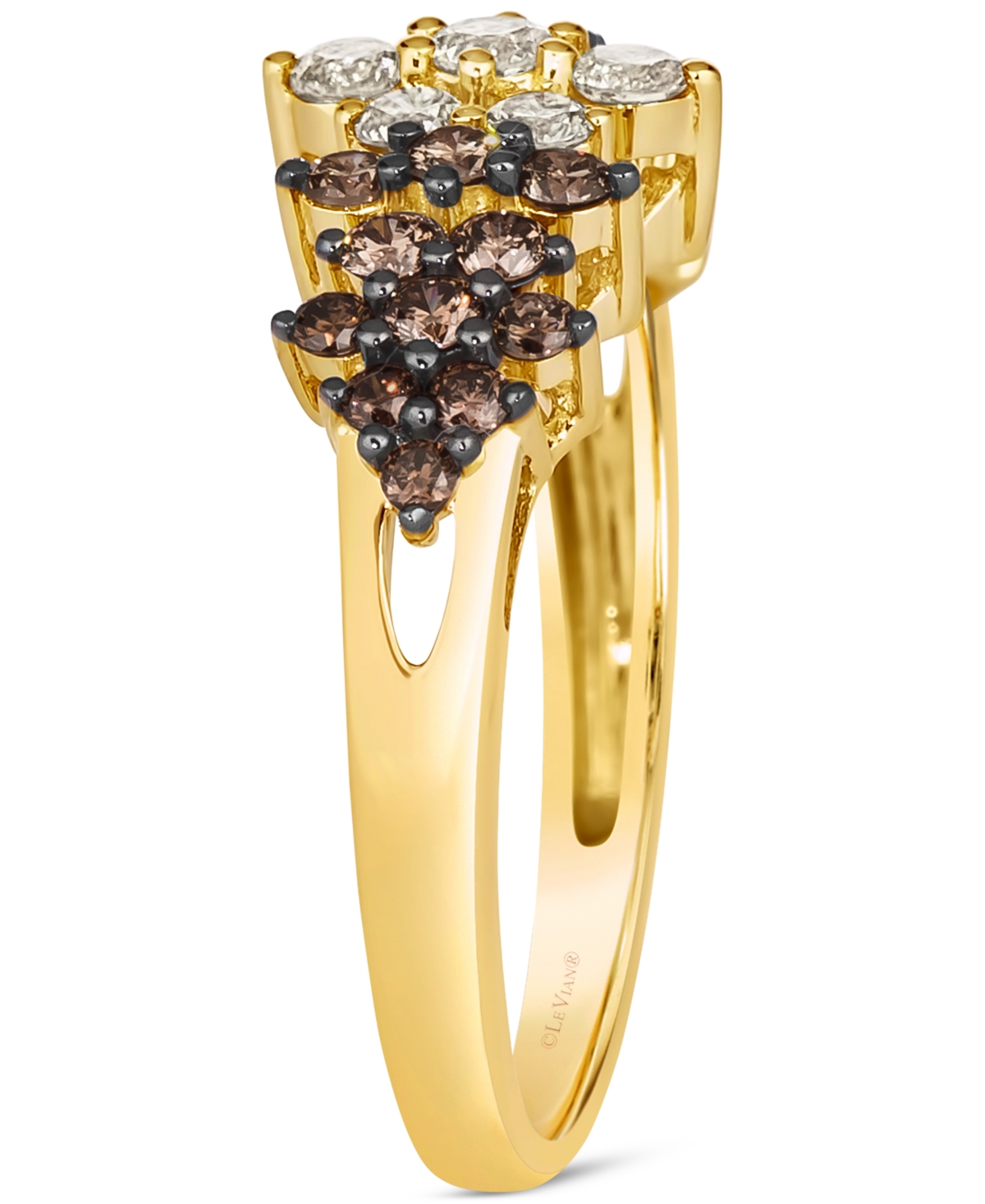 Le Vian Chocolate Ombre Diamond Cluster Ring (1 Ct. T.w.) In 14k Rose Gold, White Gold Or Yellow Gold In Gold