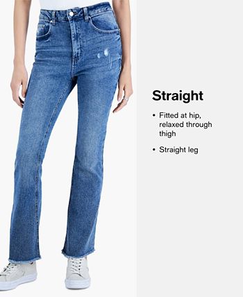 DKNY STRAIGHT WIDE LEG - Relaxed fit jeans - blue/blue denim