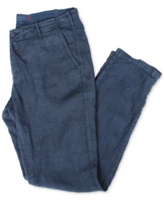 Benson - Men's Key West Straight-Fit Solid Linen Pants