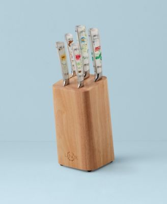 Butterfly Meadow 6-Piece Knife Set with Block
