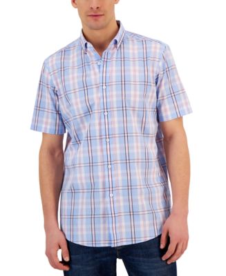 Club Room Men's Short Sleeve Printed Shirt, Created for Macy's