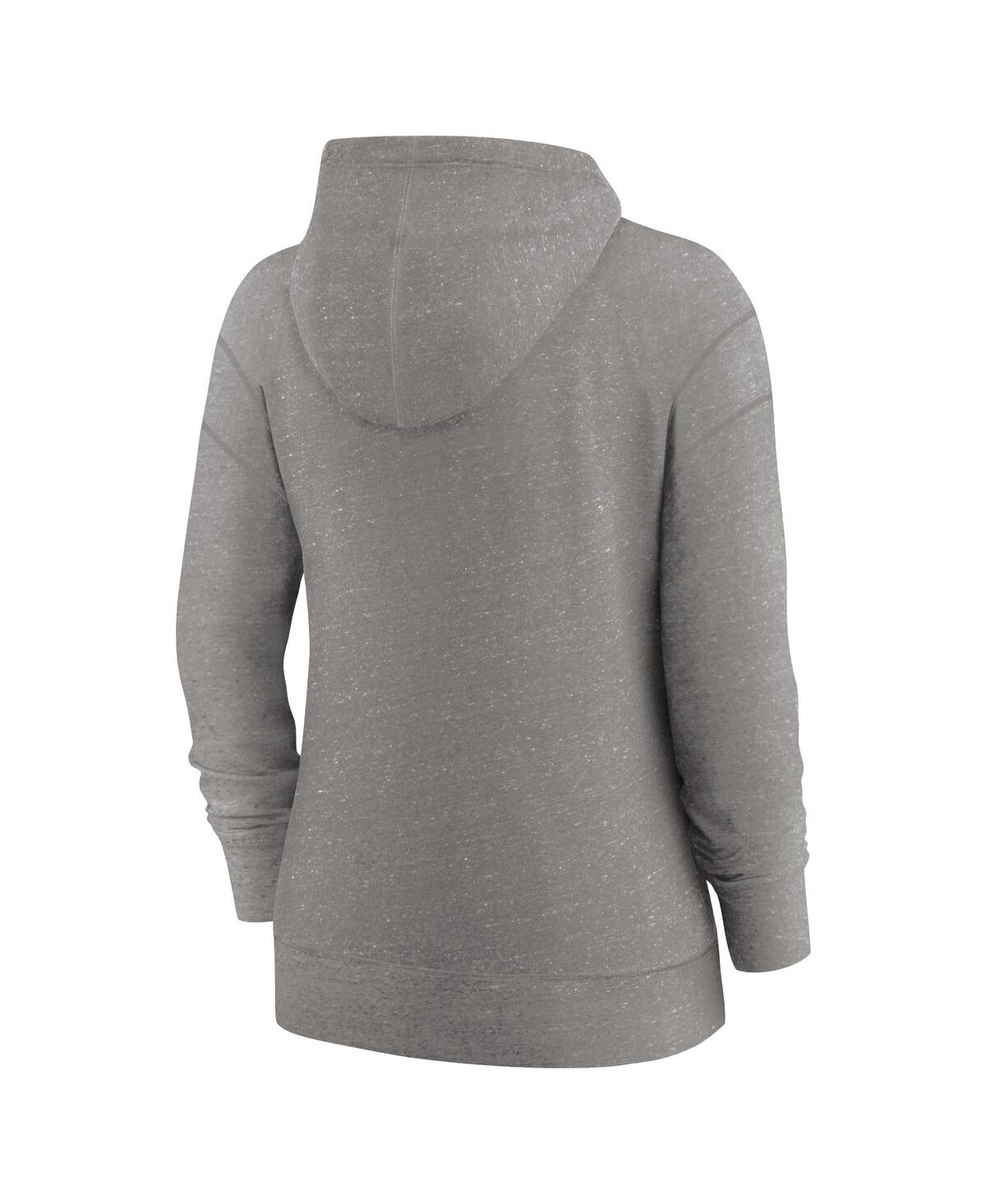 Nike Heather Charcoal Cleveland Browns Gym Vintage Full-zip Hoodie In Heather Charcoal