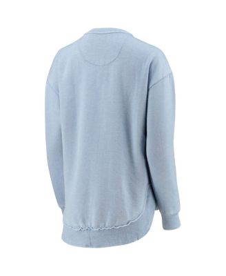 Women's Carolina Blue North Carolina Tar Heels Vintage-Like Wash Pullover Sweatshirt