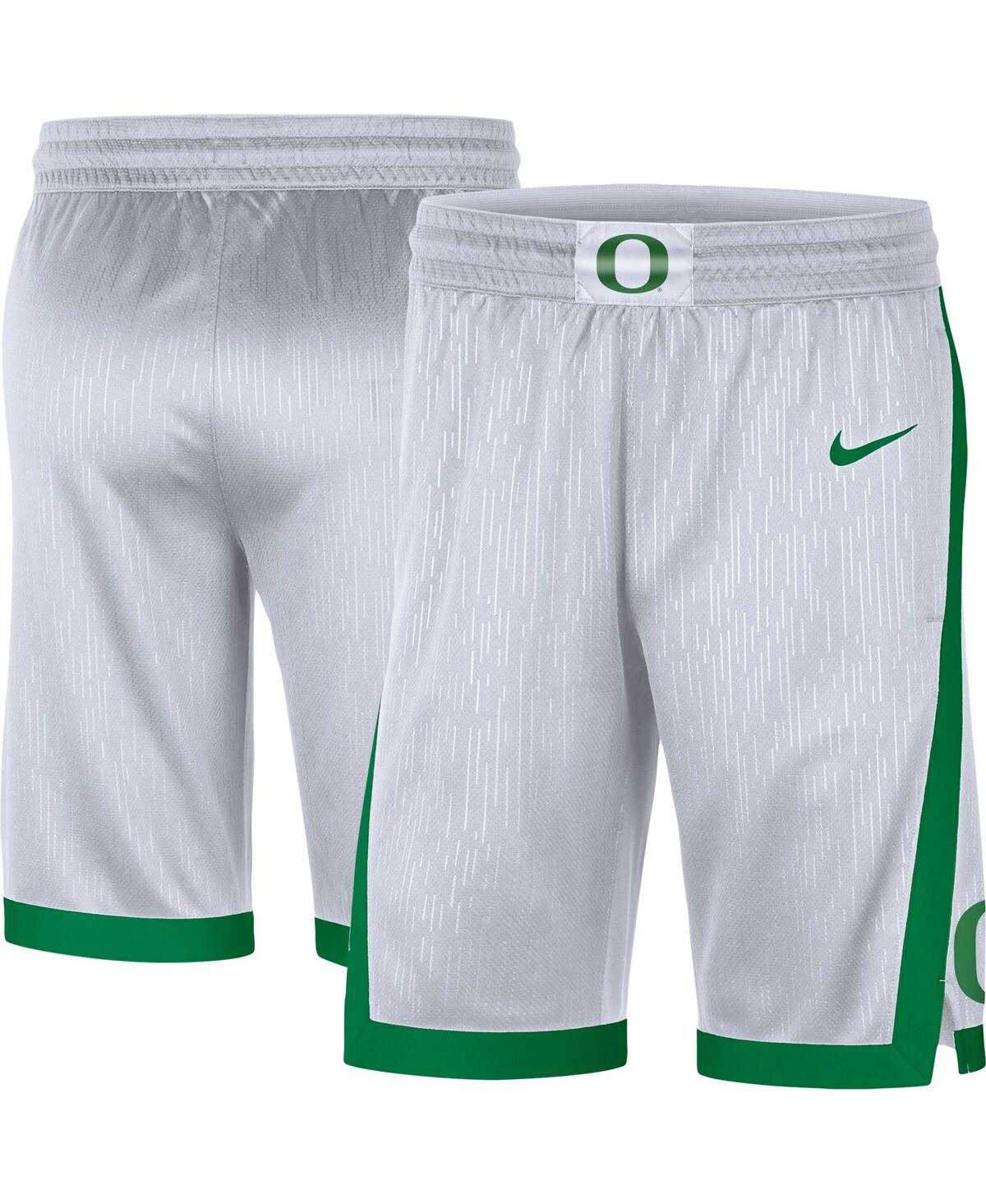 Shop Nike Men's  White Oregon Ducks Replica Performance Shorts