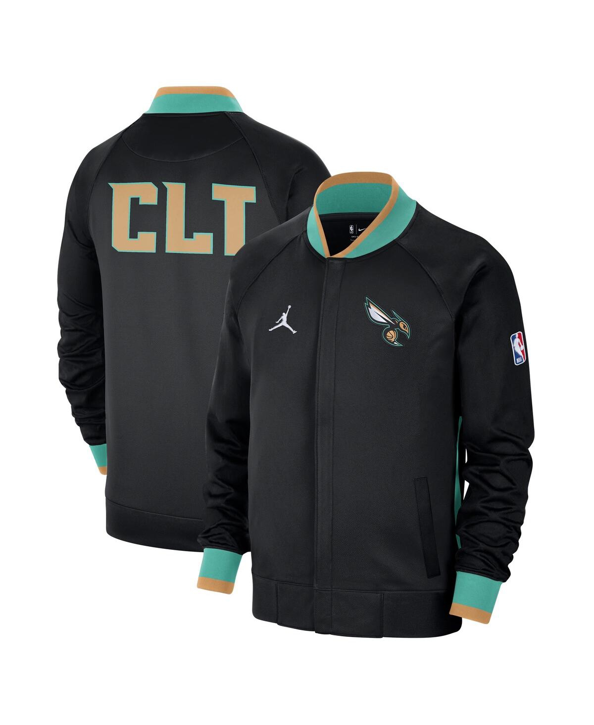 Jordan Men's  Black, Mint Charlotte Hornets 2022/23 City Edition Showtime Thermaflex Full-zip Jacket In Black,mint