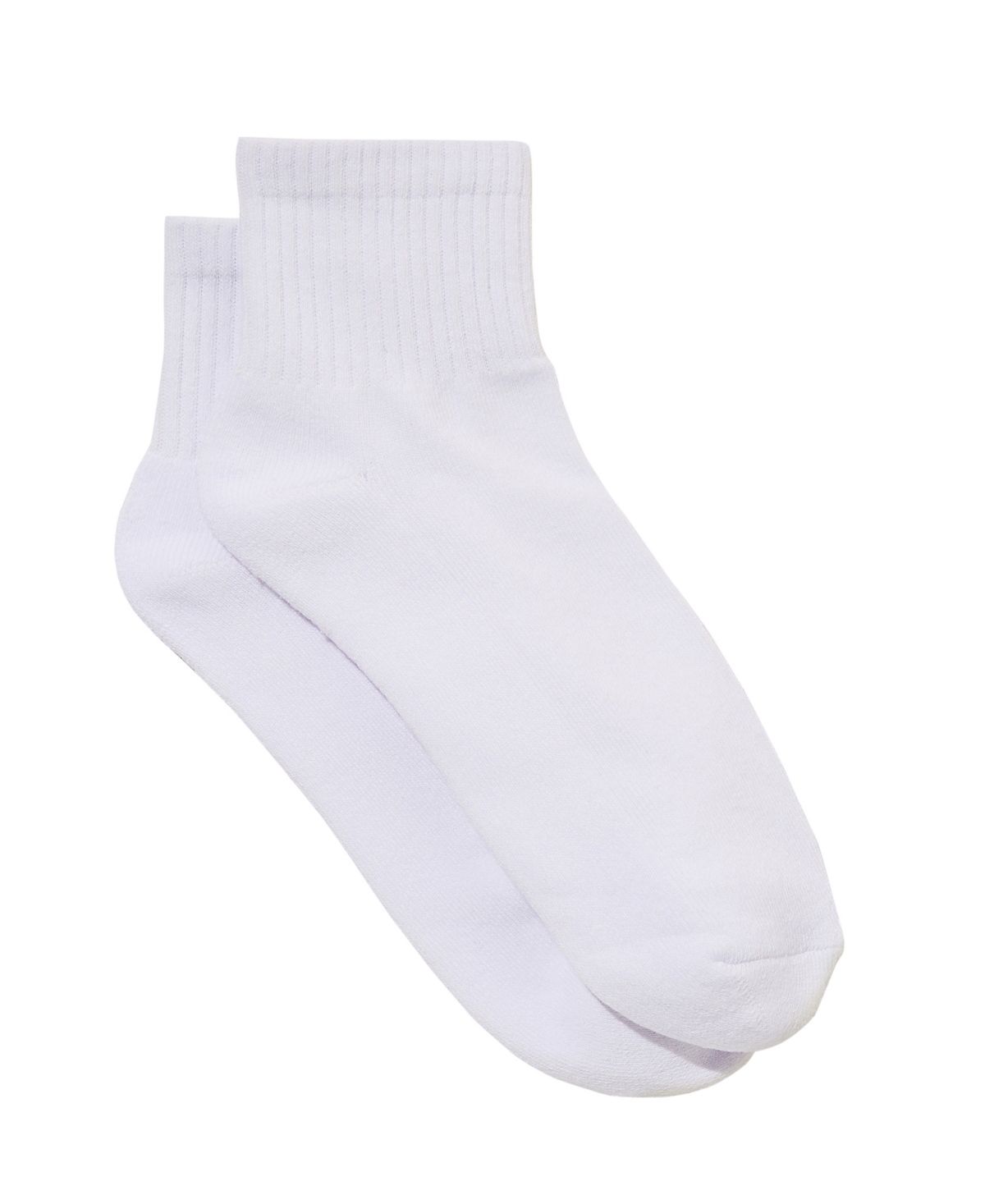 Cotton On Women's Club House Quarter Crew Socks In White