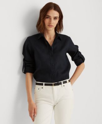 Lauren Ralph Lauren Linen Shirt Regular Petite Macy s