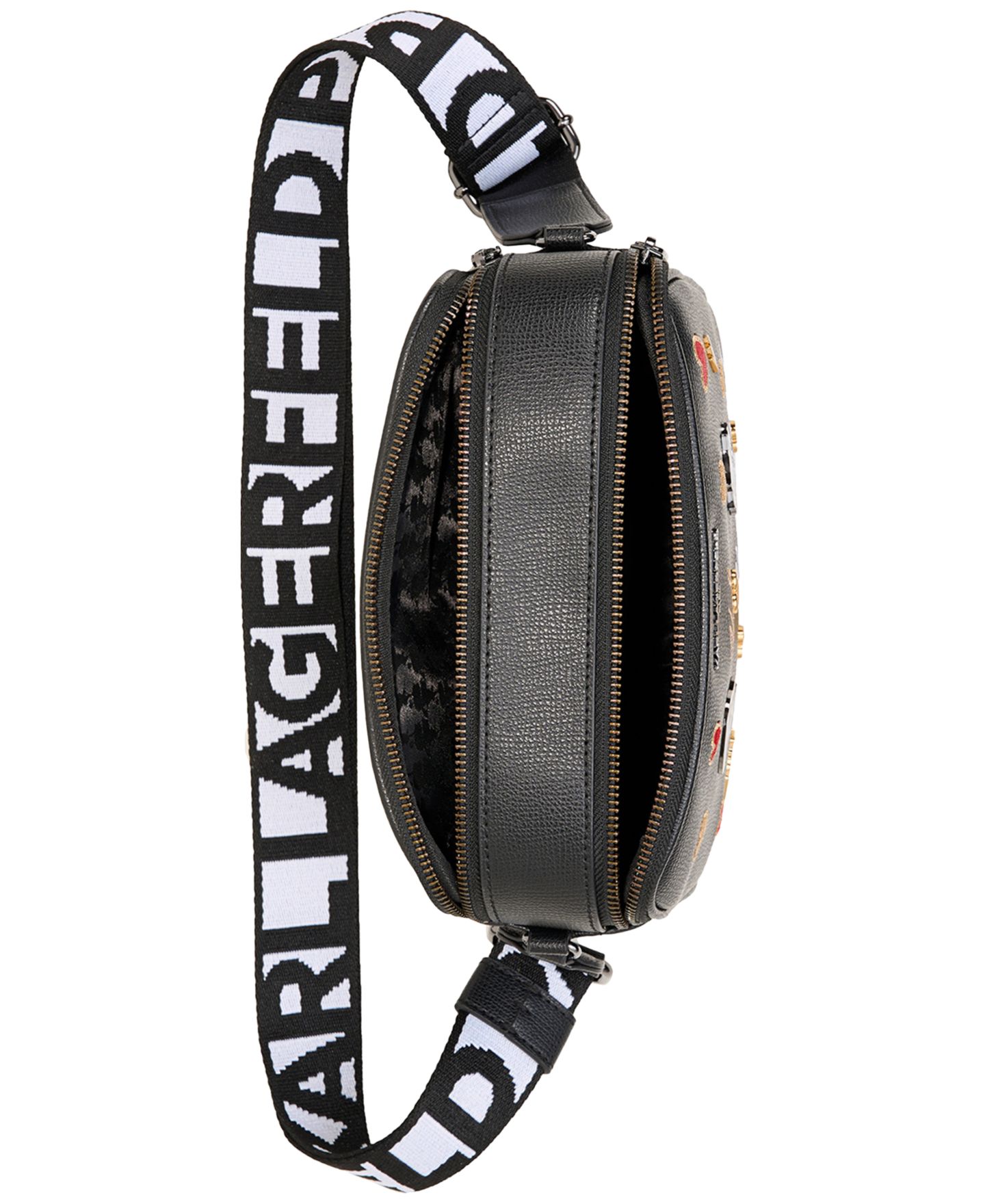 Женская сумка KARL LAGERFELD PARIS Maybelle Crossbody With Cate Pins, цвет: Разноцветный / Чёрный — фото 4