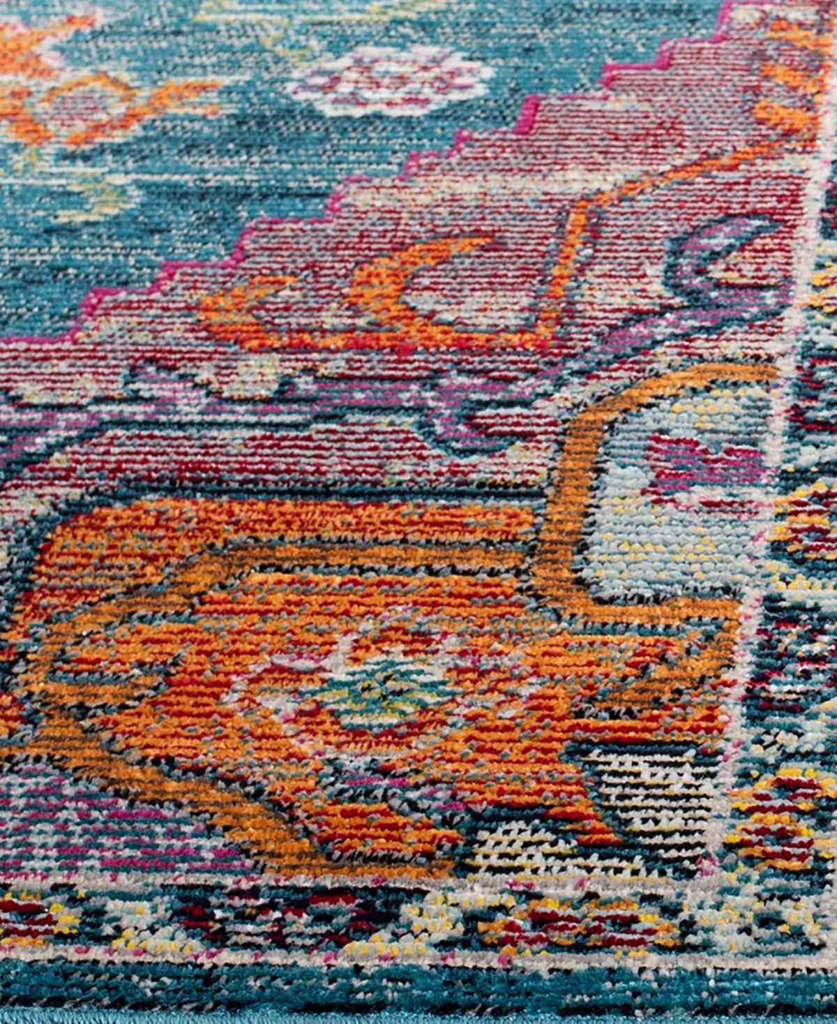 Safavieh Crystal CRS501and Rose Area Rug - Teal
