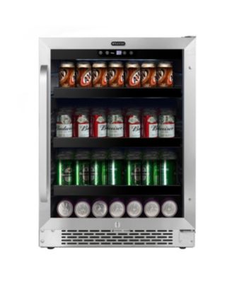 24 inch Built-In 140 Can Undercounter Stainless Steel Beverage Refrigerator