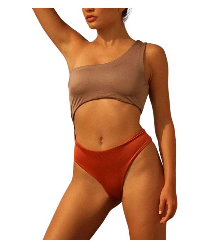 Adara Swimwear Dubai Asymmetrical One piece Swimsuit OneShoulder Top