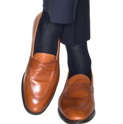 Однотонные носки из мерсеризованного хлопка TRAFALGAR TRAFALGAR Мужские носки из яшмы в рубчик на икре