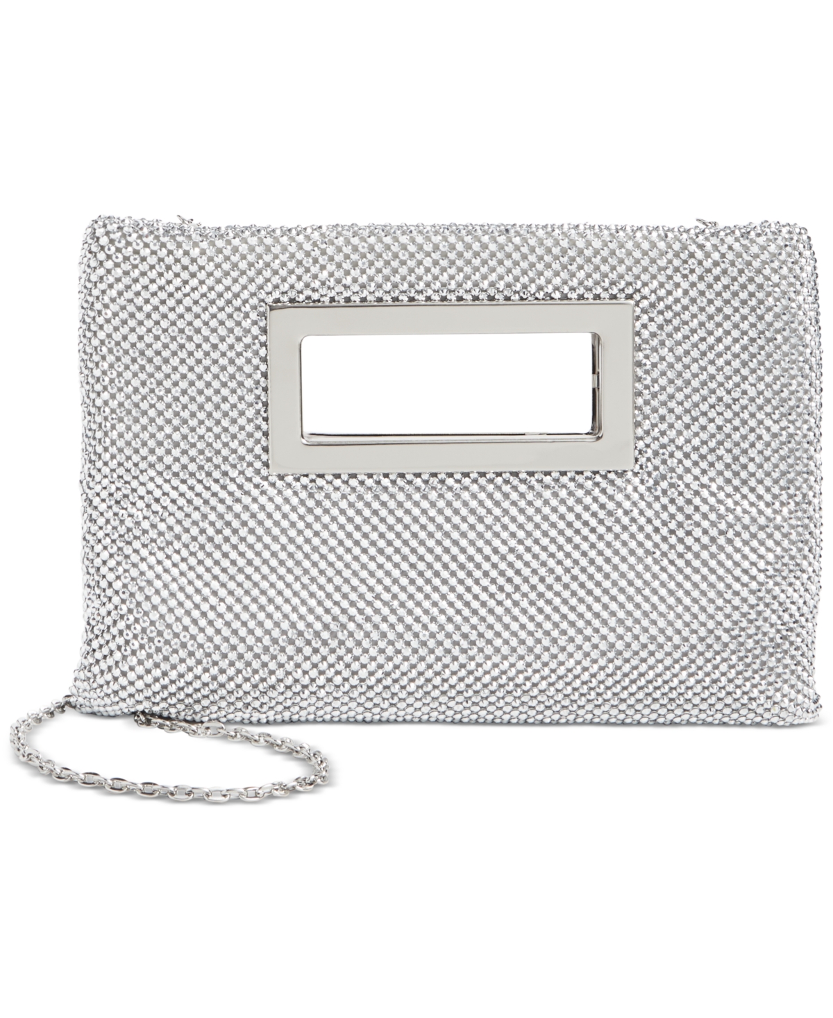 Inc East West Pearl-Trim Clutch, Created for Macy's - Black