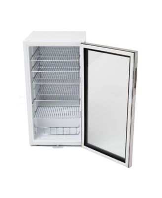 Beverage Refrigerator With Lock - Stainless Steel 120 Can Capacity