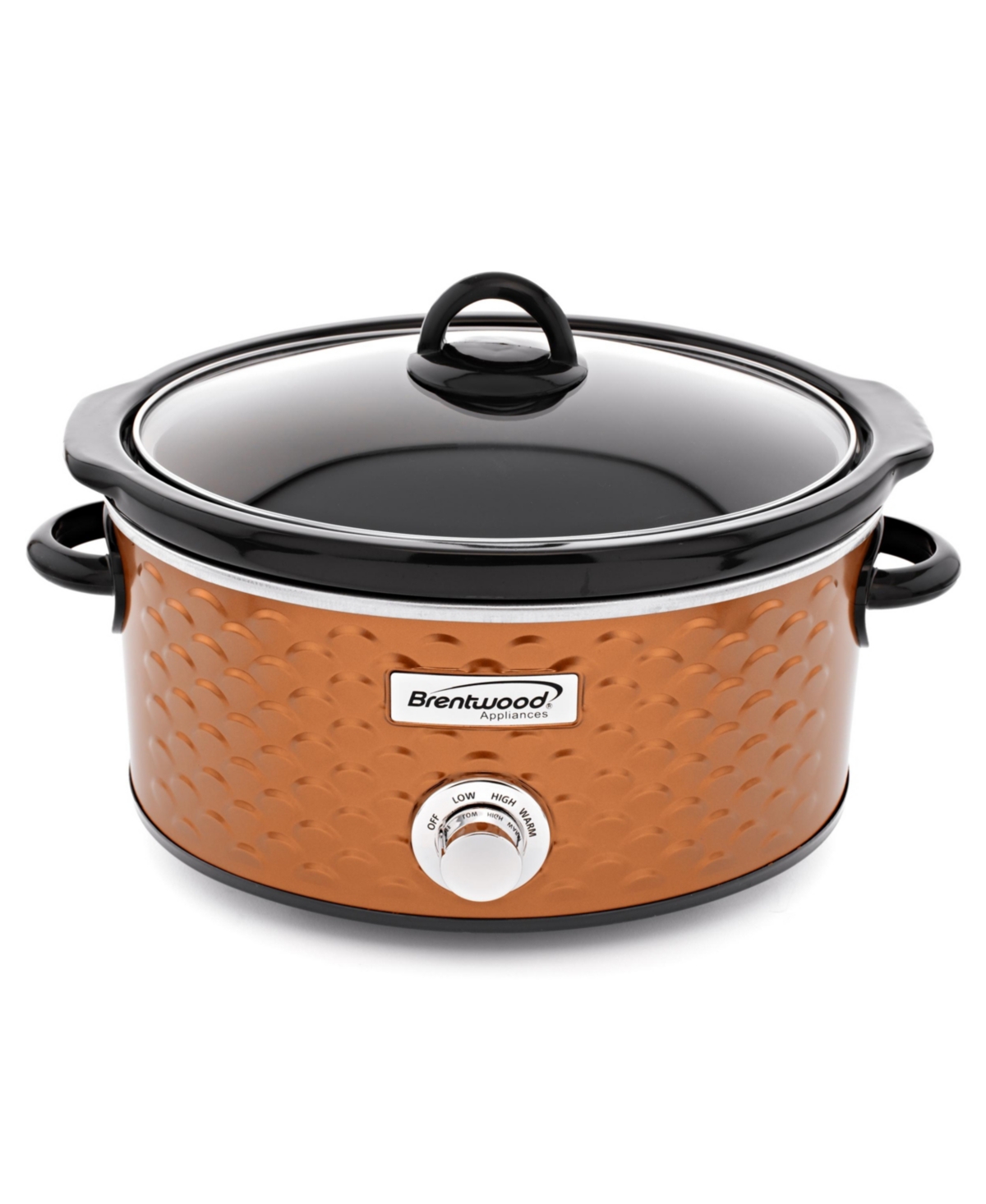 MegaChef Triple 2.5 qt Slow Cooker and Buffet Server in Brushed Copper