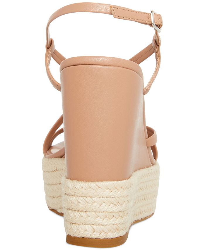 Soda Women's Espadrille Wedge Sandals - Ankle Strap Platform Heels Gold 6.5