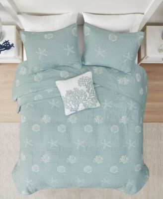 Seaside Reversible 4-Pc. Quilt Set, Full/Queen