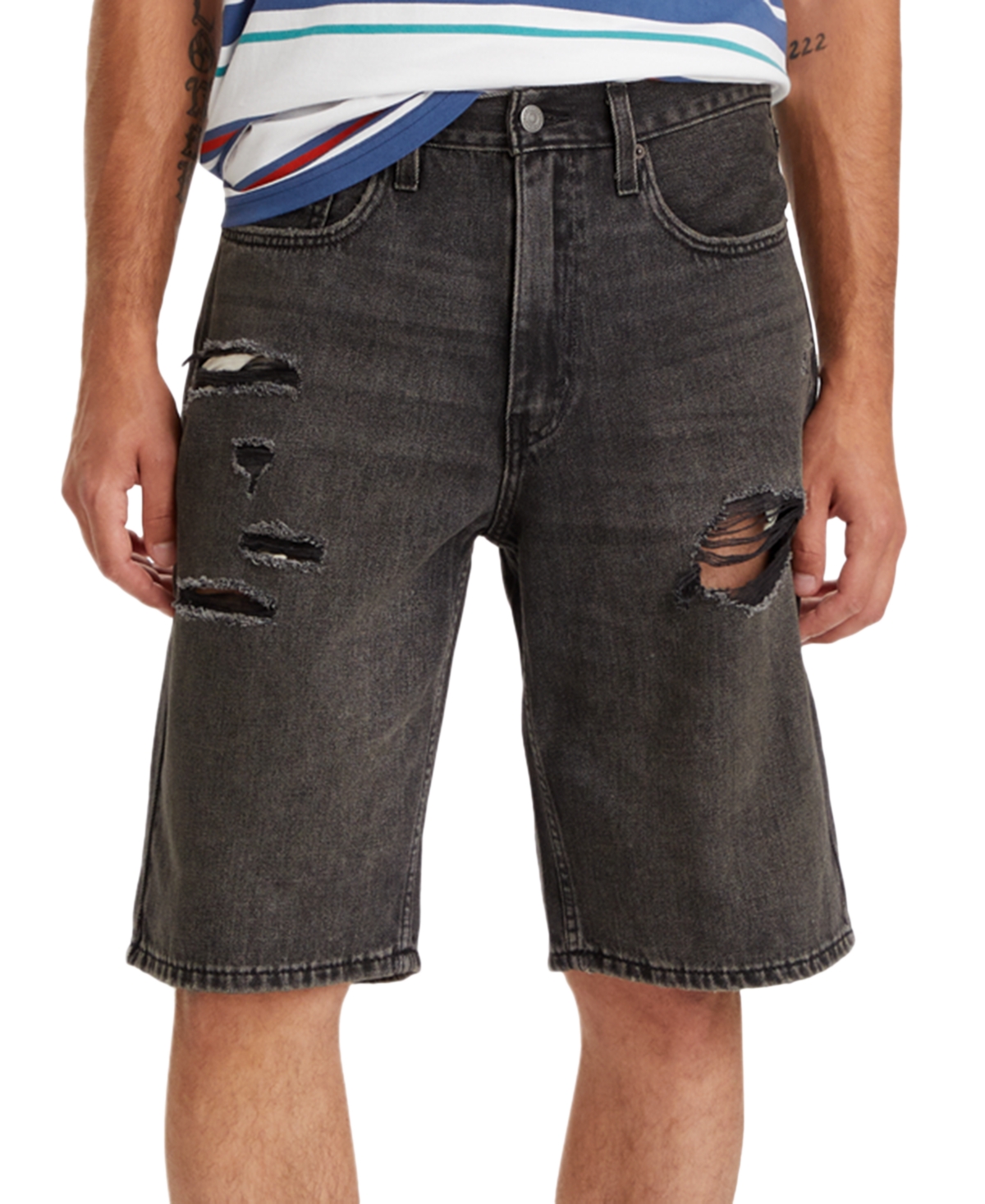 Levi's Men's 469 Loose 12" Jean Shorts In Fold Fire Dx