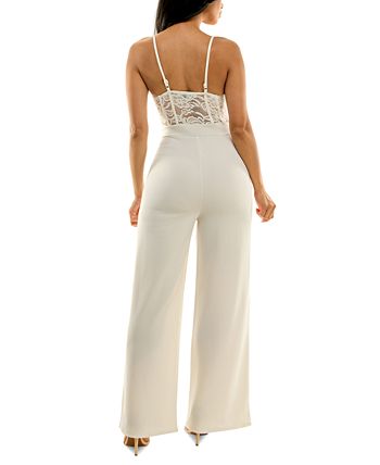 Rooftop date lace jumpsuit fashion nova top