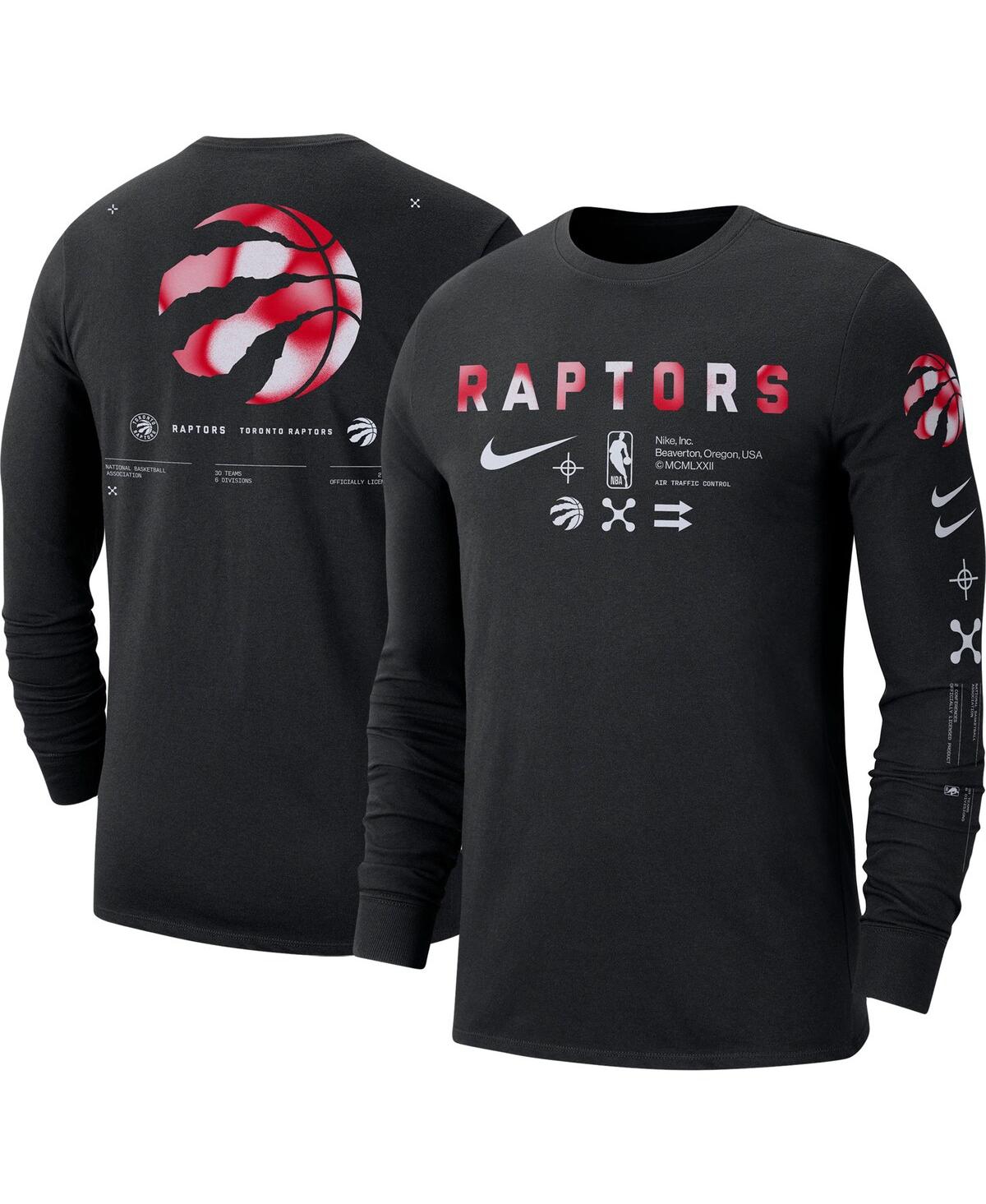 Nike Men's  Black Toronto Raptors Essential Air Traffic Control Long Sleeve T-shirt