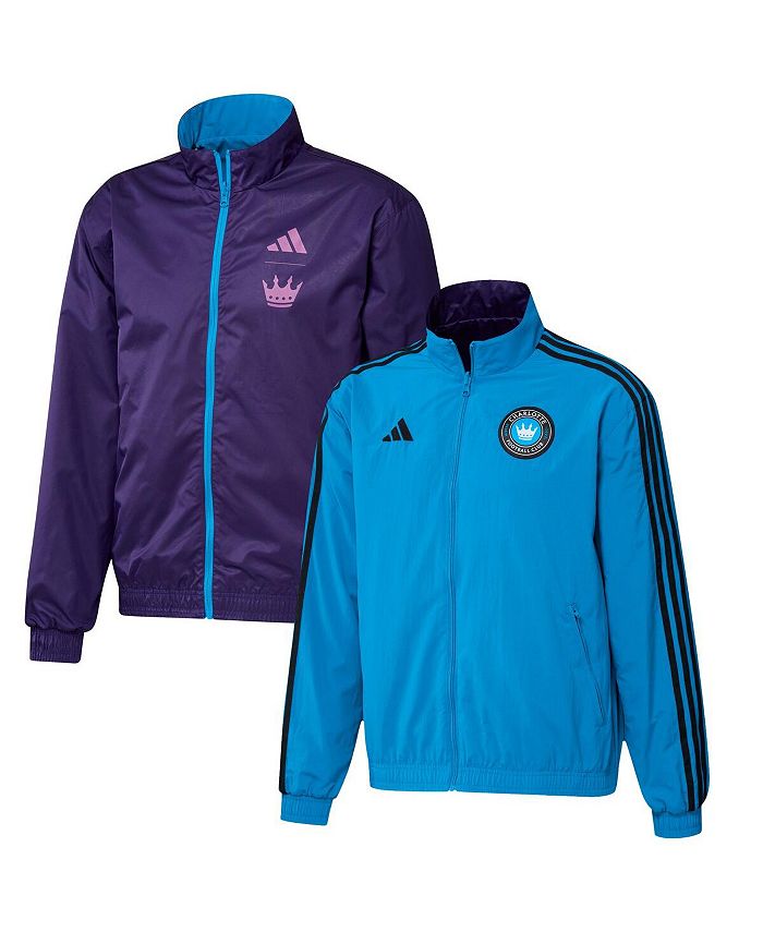 adidas Men's Blue, Purple Charlotte FC 2023 On-Field Anthem Full-Zip ...
