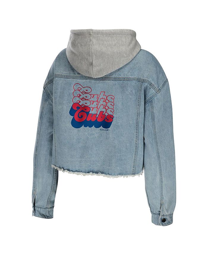 Chicago Cubs Hooded Crop Sweatshirt