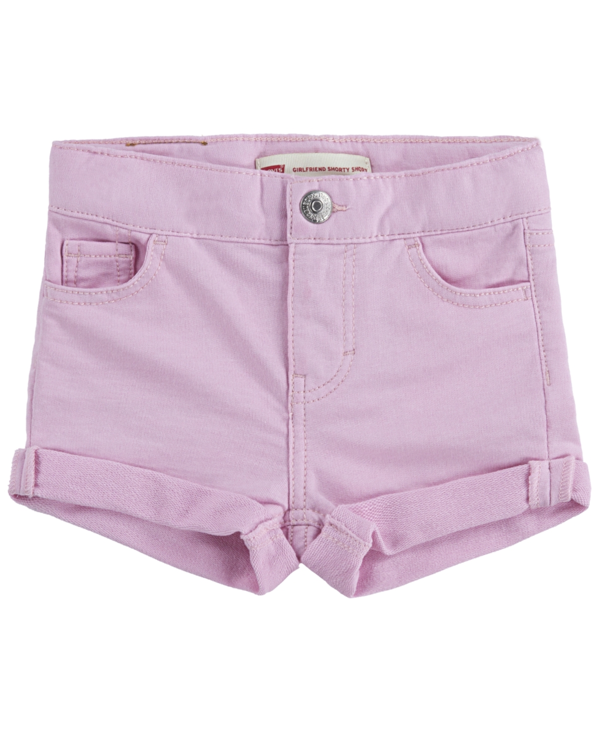 Levi's Baby Girls Knit Denim Roll Up Shorts In Rose Shadow
