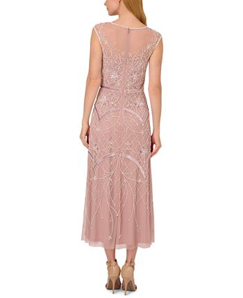 Adrianna Papell Women's Embellished Sleeveless Midi Dress - Macy's