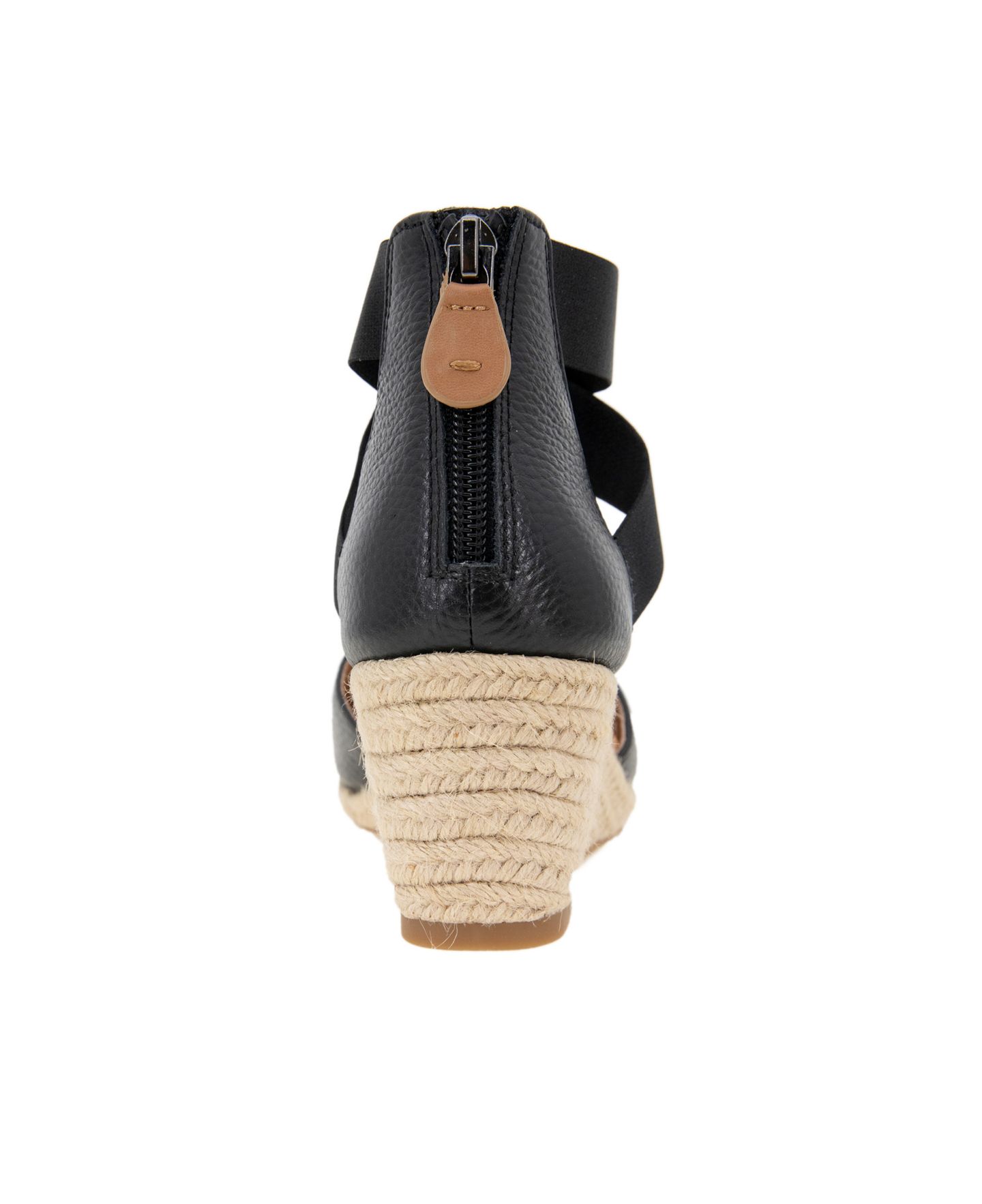 Женские сандалии Gentle Souls Orya Wedge Pointy Toe Espadrille, цвет: Чёрный замшевый — фото 3