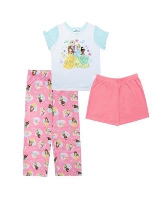 Photo 1 of SIZE 8 Disney Princess Big Girls Shorts, T-shirt and Pajama, 3 Piece Set