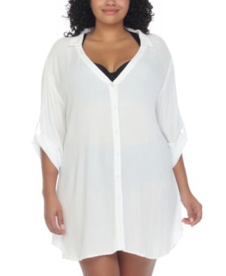 macy's plus size beach cover up