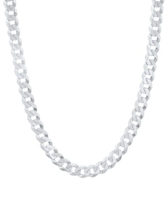 Macy's - Polished Solid Flat Curb Link 22" Chain Necklace